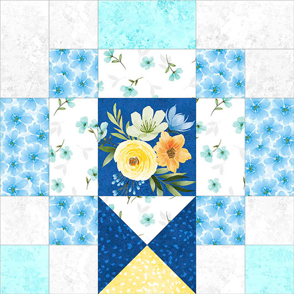 Gentle Meadow Block of the Month Quilt Kit | Wilmington Prints | 91" x 106" Quilt