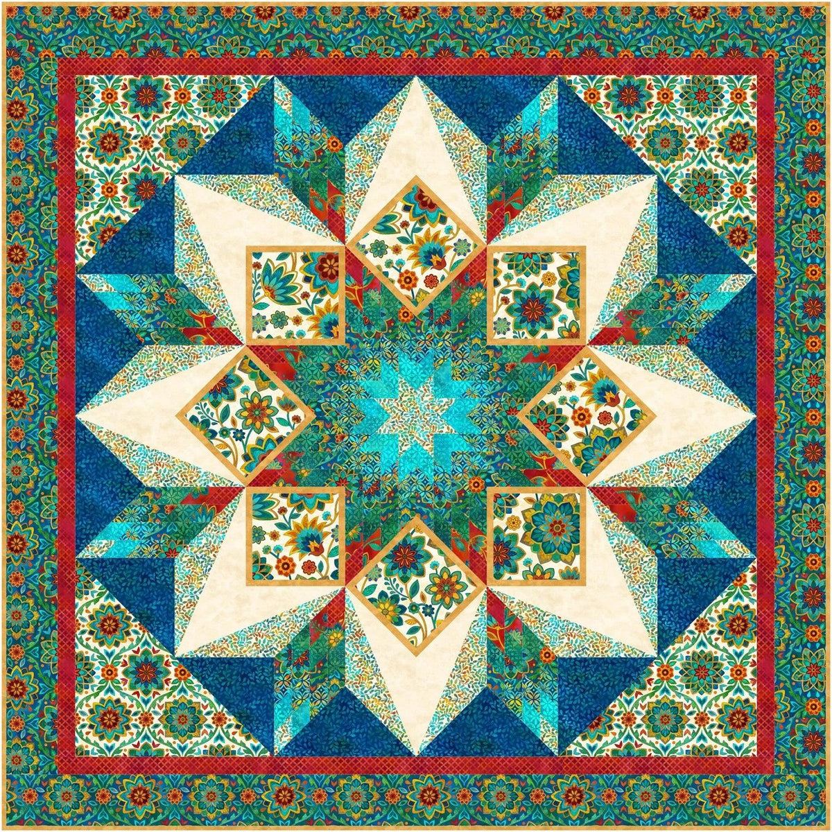 Boho Starburst Quilt Kit - Throw