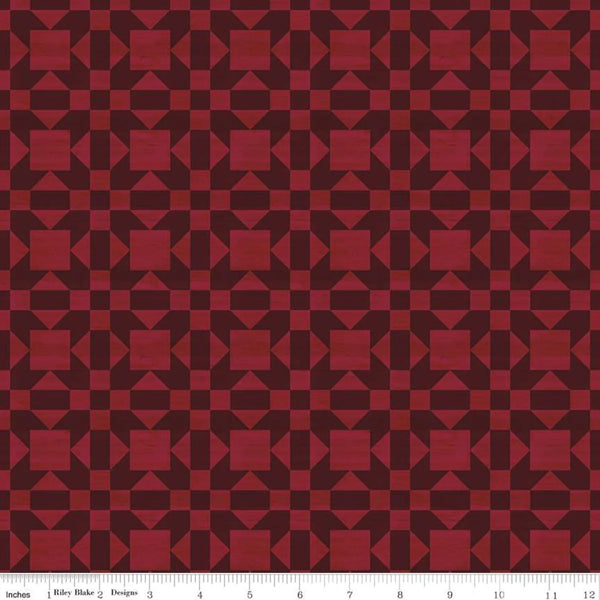 Barn Quilts Sisters Choice Fabric Collection - Quilt Blocks Red by Riley Blake Designs