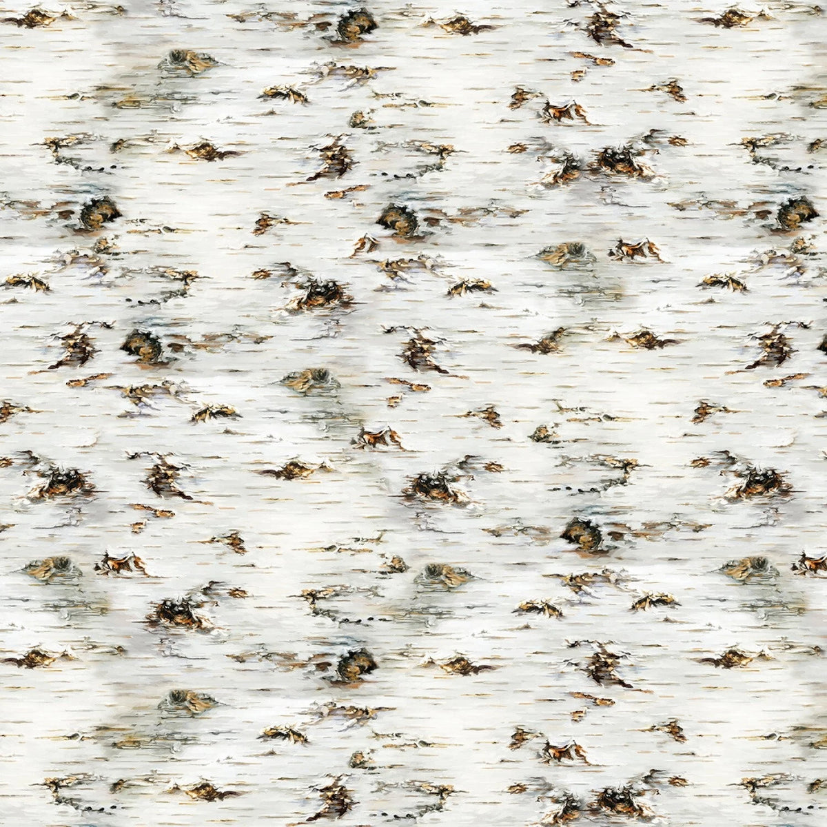 Timeless Treasures Realistic Birch Bark Fabric by the 1/4 Yard