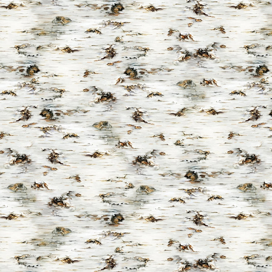 Timeless Treasures Realistic Birch Bark Fabric by the 1/4 Yard