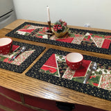 Magic Stained Glass Table Runner/Placemat Pattern Set by Cut Loose Press