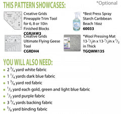 Pineapple Panache Quilt Pattern by Cut Loose Press