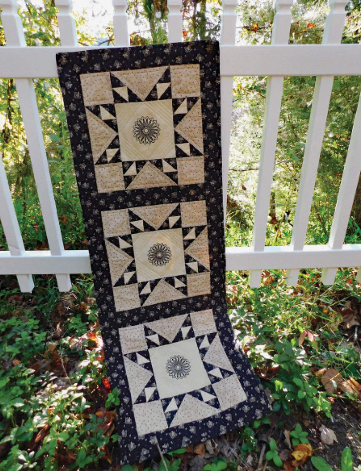 Blackberry Cobbler Table Runner Pattern by Cut Loose Press