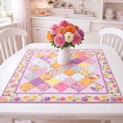 Dahlia Botanica On Point Table Topper Quilt Kit – Wilmington Prints Exclusive