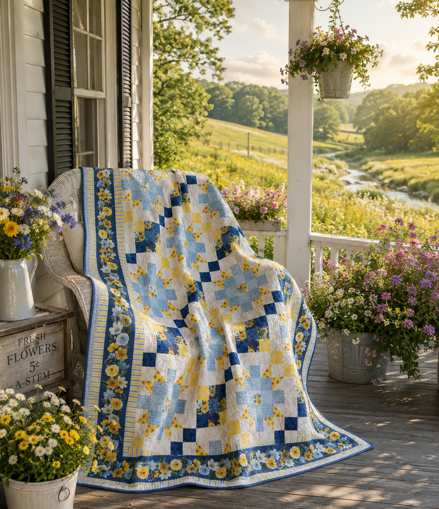Gentle Meadow Throw Quilt Kit 62" x 72" | Wilmington Prints