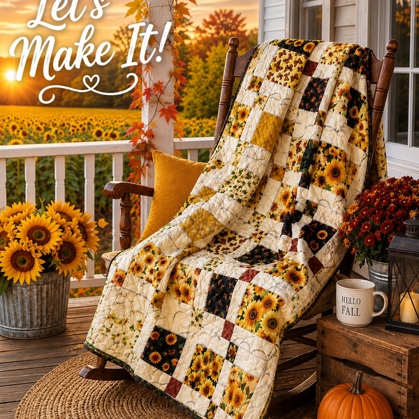 "Made the Grade" Quilt Kit - 63.5" x 80.5" – featuring "Sunshine Whispers" by Wilmington Prints