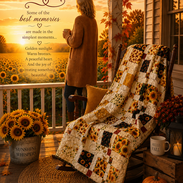 "Made the Grade" Quilt Kit - 63.5" x 80.5" – featuring "Sunshine Whispers" by Wilmington Prints