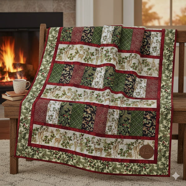 "Cinnamon Stix" Winter Quilt Kit | Benartex Winter in the Pines Fabrics - LAST ONE!!