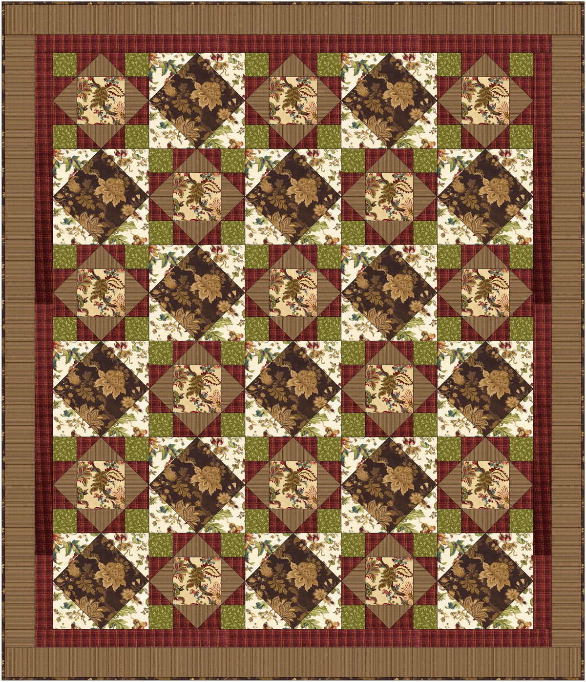 Countryside Medium Throw Quilt Kit 48"x 56" | Limited Edition