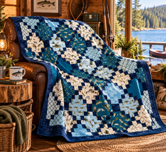 Hidden Blocks Quilt Kit – Reeled In 60" x 74"