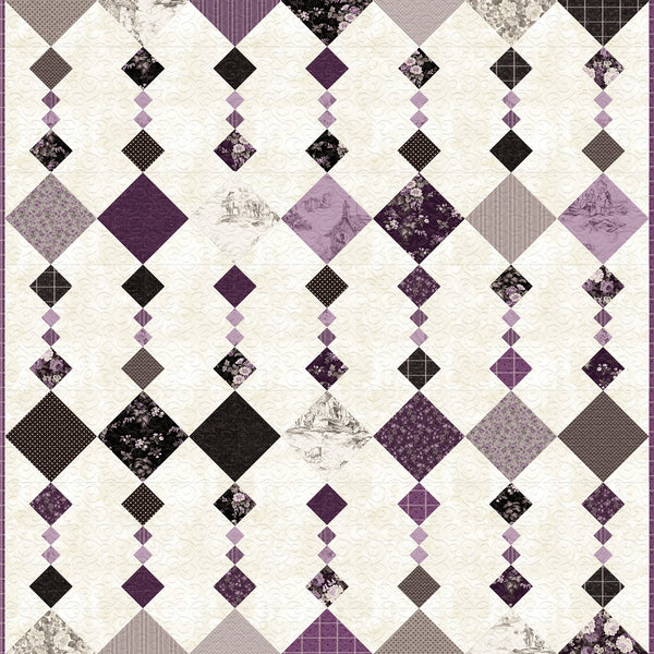 Crystal Cascade Quilt Kit - Featuring Blackberry Bramble by Wilmington Prints