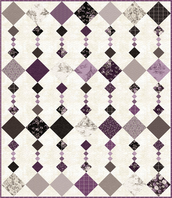 Crystal Cascade Quilt Kit - Featuring Blackberry Bramble by Wilmington Prints