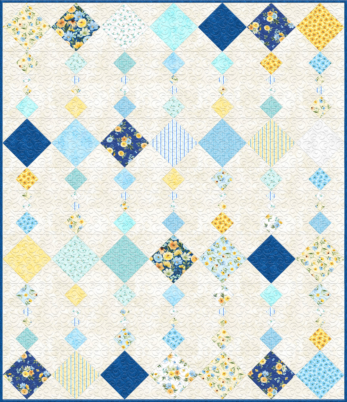 Crystal Cascade Throw Quilt Kit 63" x 69" | Wilmington Prints