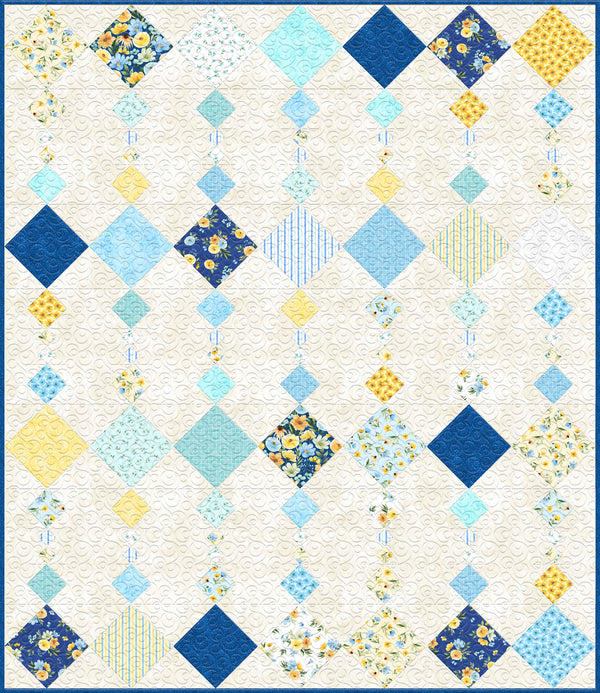 Crystal Cascade Throw Quilt Kit 63" x 69" | Wilmington Prints