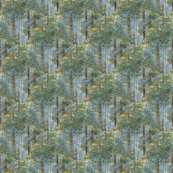 Bear's Den, Trees Quilting Fabric