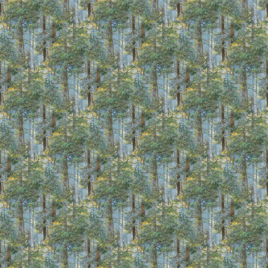 Bear's Den, Trees Quilting Fabric