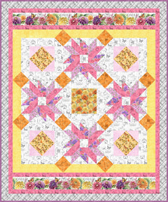 Dahlia Botanica Garden Stars – Wilmington Prints quilt kit