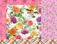 Dahlia Botanica Placemats Kit – Wilmington Prints quilt kit