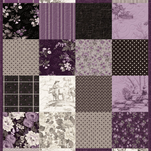 End to End Table Runner Quilt Kit - Featuring Blackberry Bramble by Wilmington Prints