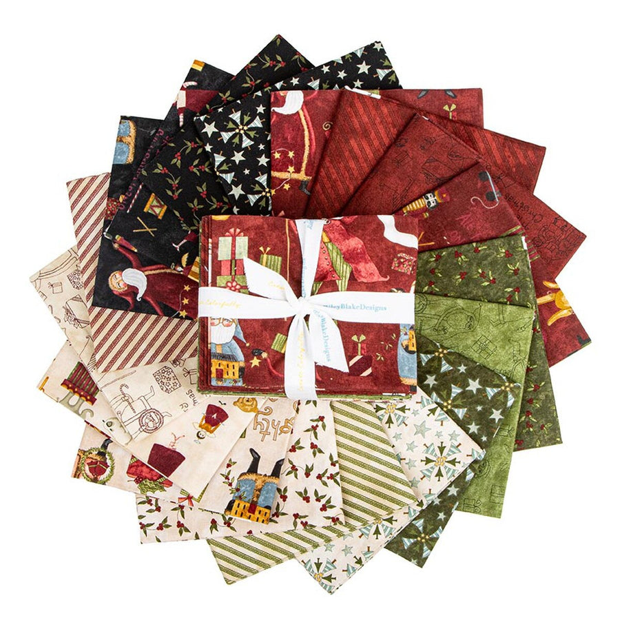 Naughty or Nice Fabric Collection-Fat Quarter Bundle by Riley Blake Designs fabric precut