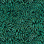 Folkscapes Fern Fabric Teal on Black Fabric by the 1/4 Yard