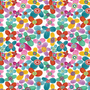 Folkscapes Floral Fabric White Fabric by the 1/4 Yard