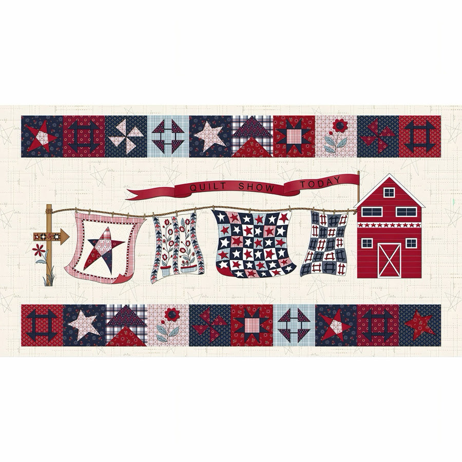 Friday Harbor Fabric Panel – Henry Glass Americana Quilt Show Panel by Henry Glass Fabrics