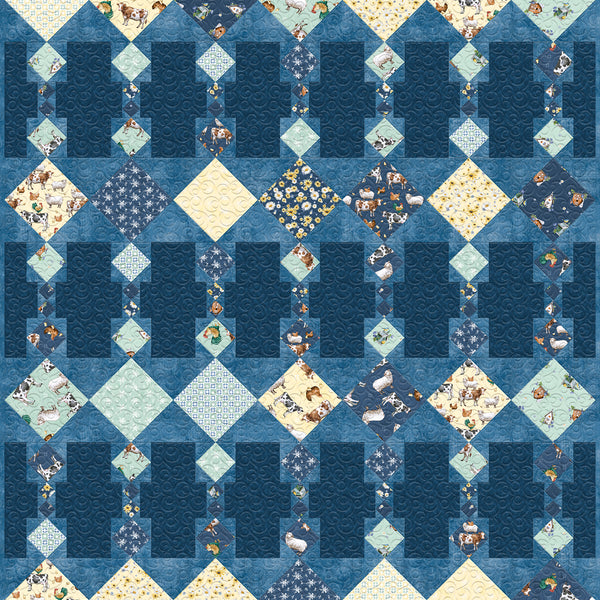Crystal Cascade Quilt Kit – Friendly Farmstead 63" x 69"