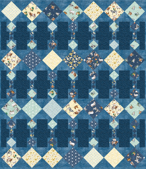 Crystal Cascade Quilt Kit – Friendly Farmstead 63" x 69"