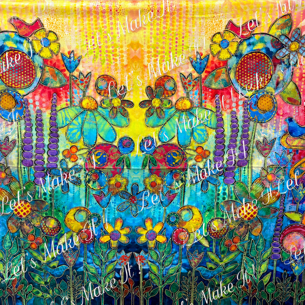 "Garden - Multi" - Fabric by the 1/4 yard - VERY LIMITED QUANTITY!