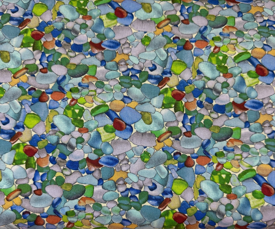 Sea Glass coastal quilting fabric by Elizabeth's Studio