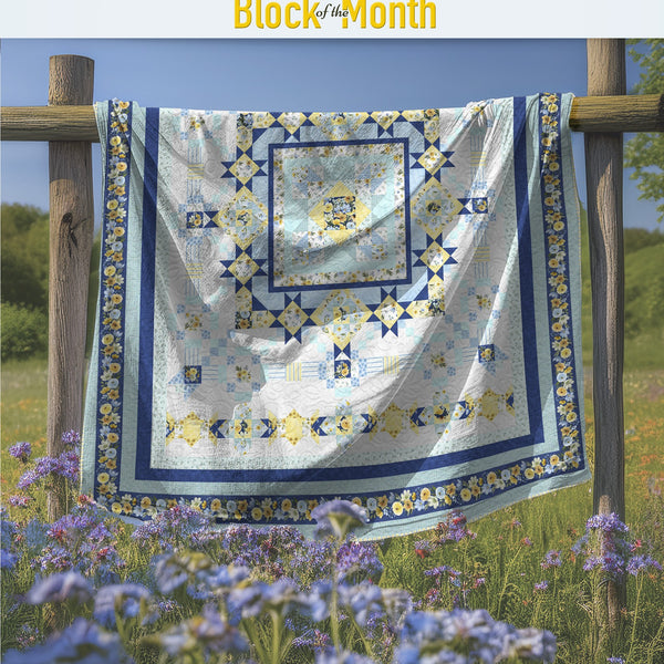 Gentle Meadow Block of the Month Quilt Kit | Wilmington Prints | 91" x 106" Quilt