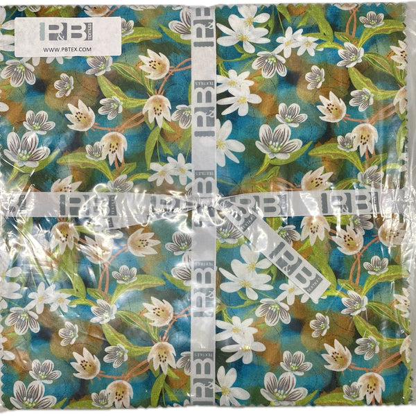 Spring in the Northwoods Fabric Precuts (10x10 Charm Pack) by P & B Textiles