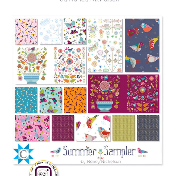 Summer Sampler Fat Quarter Bundle – Clothworks Quilting Fabric Collection