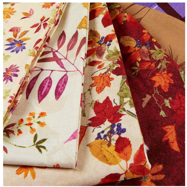 Autumn Air Quilting Fabric Collection - Fat Quarter Bundle by Clothworks