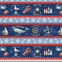 At The Helm Border Stripe Fabric by the 1/4 Yard