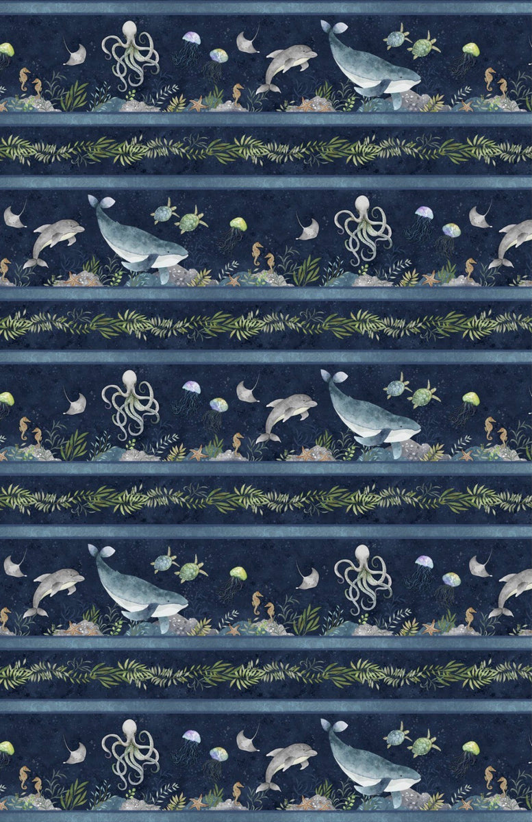 Paradise Bay Border Stripe Fabric by the 1/4 Yard