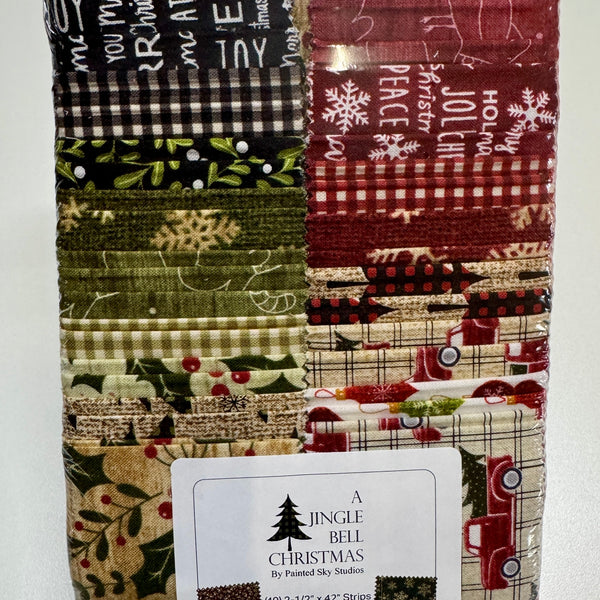 A Jingle Bell Christmas, Strip-pies Quilting Fabric