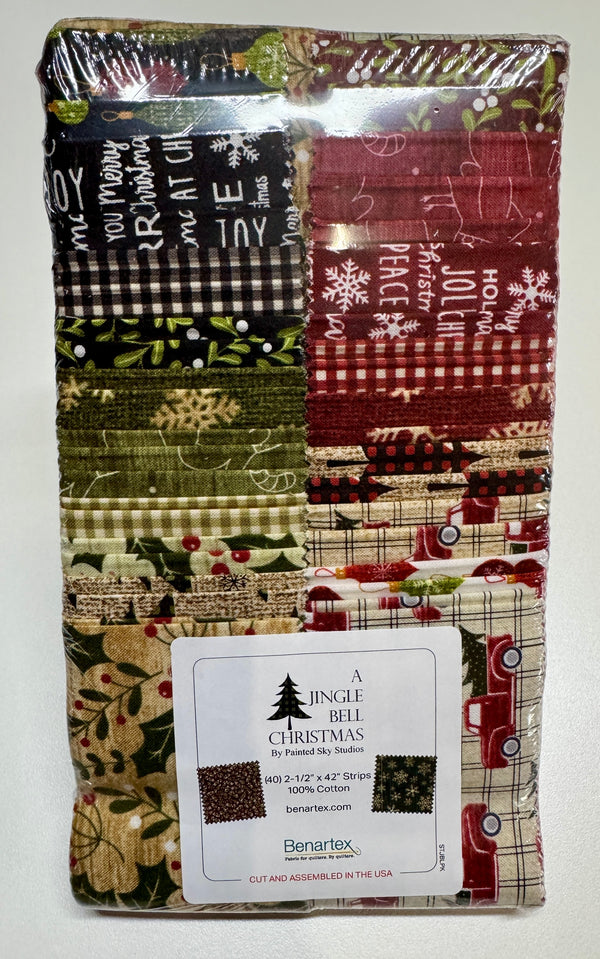 A Jingle Bell Christmas, Strip-pies Quilting Fabric