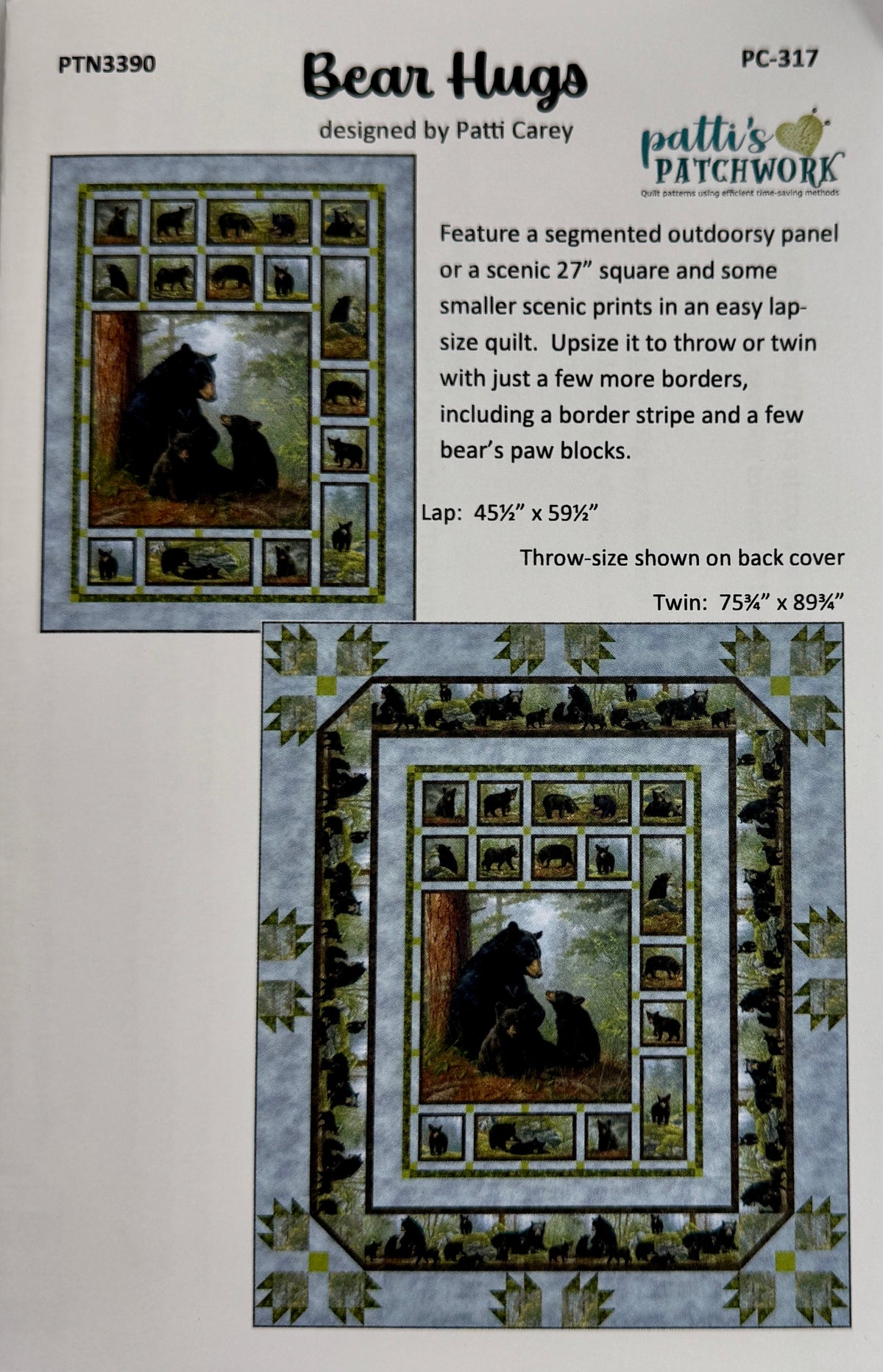 Bear Hugs Quilt Pattern by Patti Carey