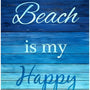Beach Collection “The Beach Is My Happy Place” Fabric Panel by Timeless Treasures – Coastal Quilt Panel