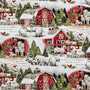 Springs Creative Winter Barn & Sheep Scripture Allover Cotton Fabric