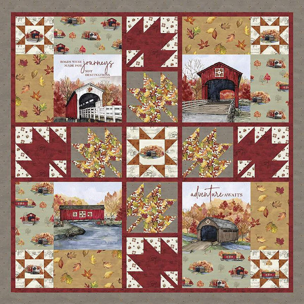 Fall Journey Quilt Kit by Riley Blake Designs | 72" x 72" Quilting Kit