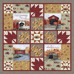 Fall Journey Quilt Kit by Riley Blake Designs | 72" x 72" Quilting Kit
