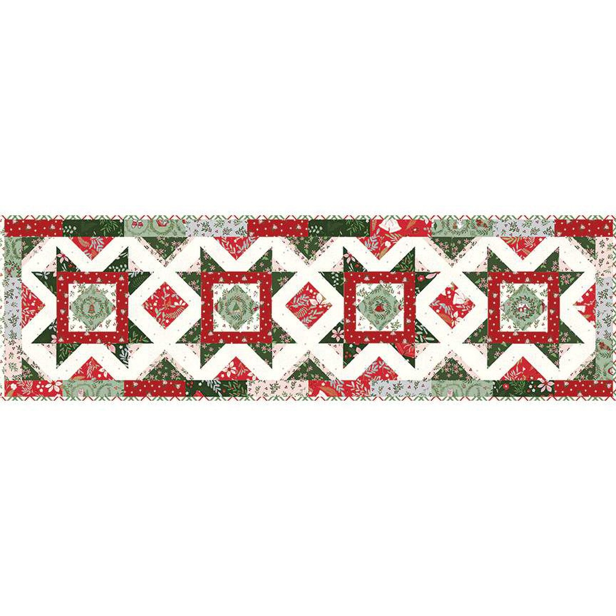 A Little Christmas Table Runner Quilt Kit by Riley Blake Designs