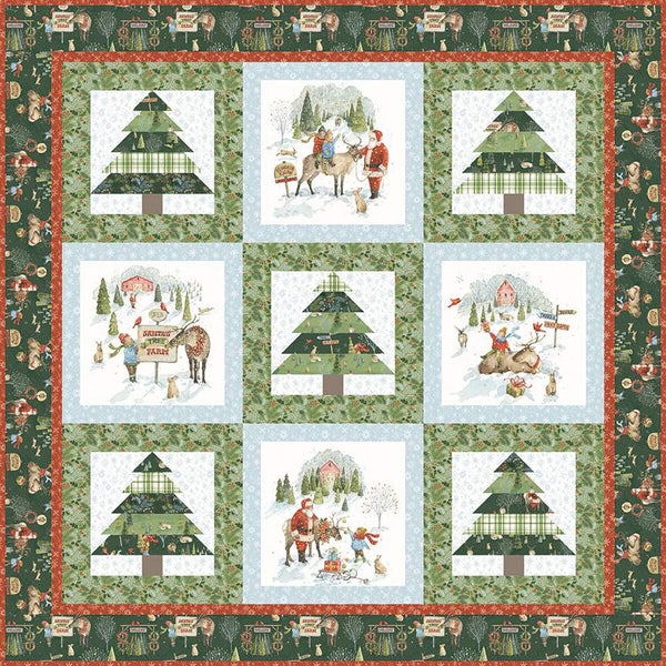 Santa’s Tree Farm Quilt Kit by Riley Blake Designs | Christmas Quilt Kit