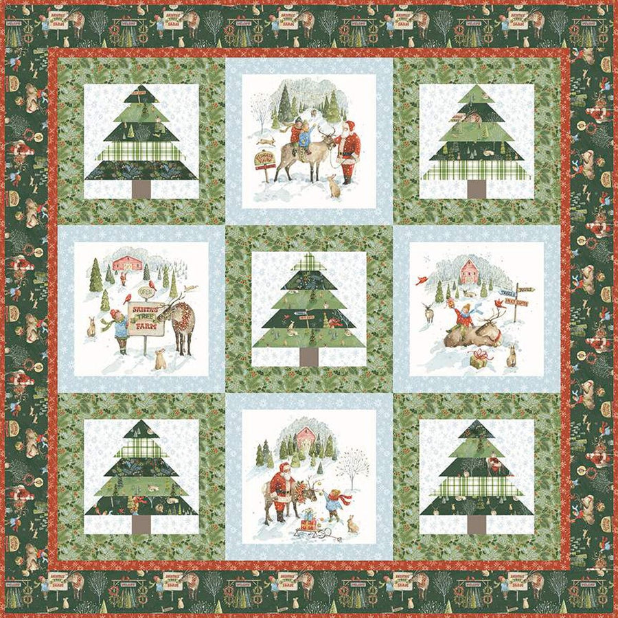 Santa’s Tree Farm Quilt Kit by Riley Blake Designs | Christmas Quilt Kit