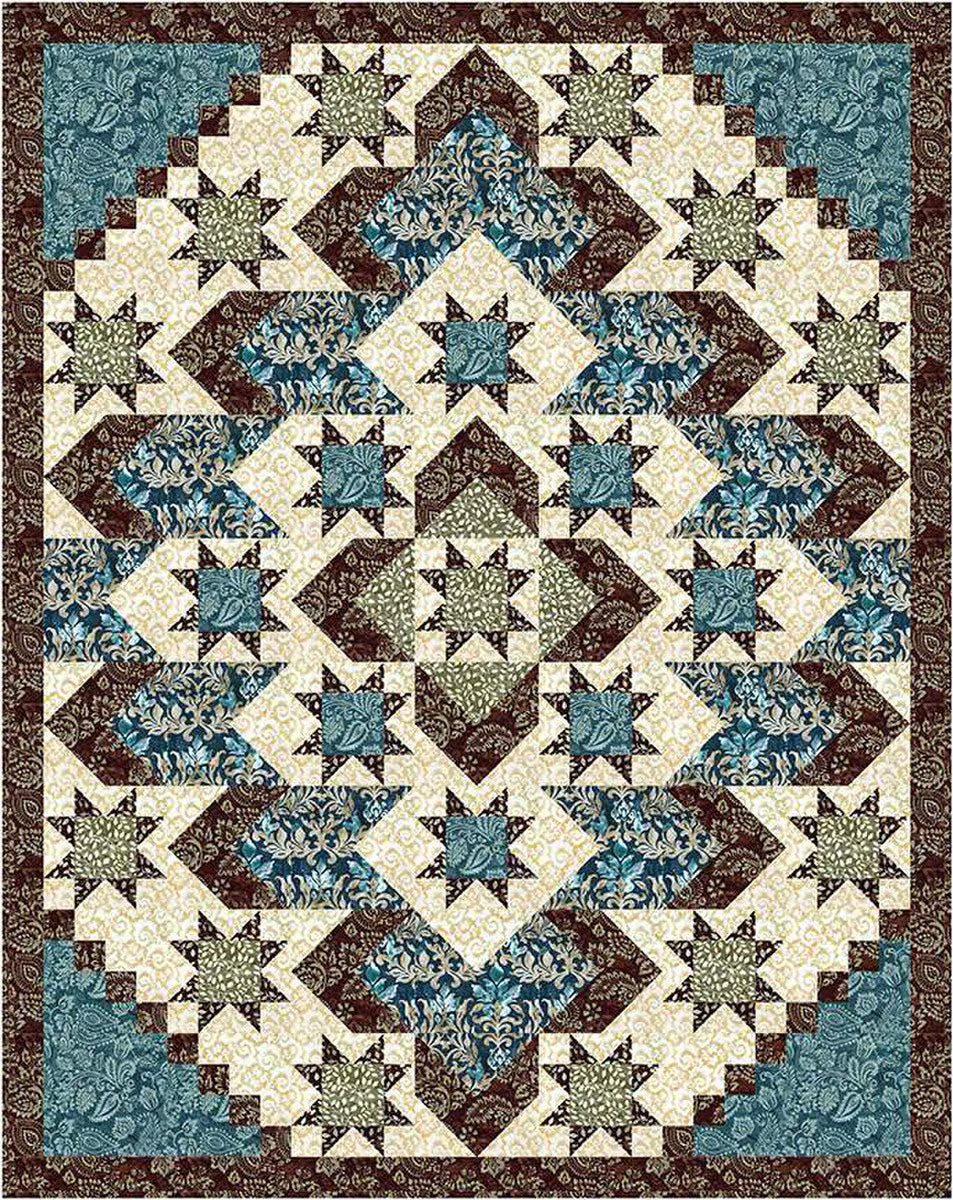 Expressions Batiks Decorator Jewel Quilt Kit by Riley Blake Designs