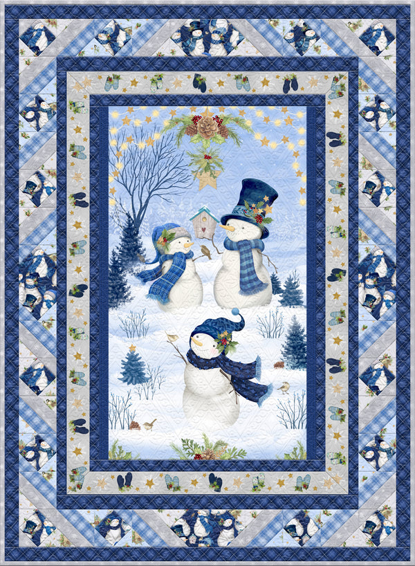 Let It Snow-Man! Throw Quilt Kit 43" x 59" | Wilmington Prints